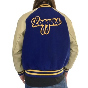 Nouvelle dernière veste universitaire en cuir satiné laine coton de haute qualité/veste universitaire de base Baseball Letterman veste pour hommes - Product Image 5