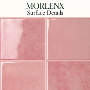 Papel Tapiz Autoadhesivo MORLENX con Efecto Piedra Rosa, Diseño de Azulejos Cuadrados Brillantes, Fácil de Pegar y Despegar, para Cocina y Paredes Decorativas - Product Image 3