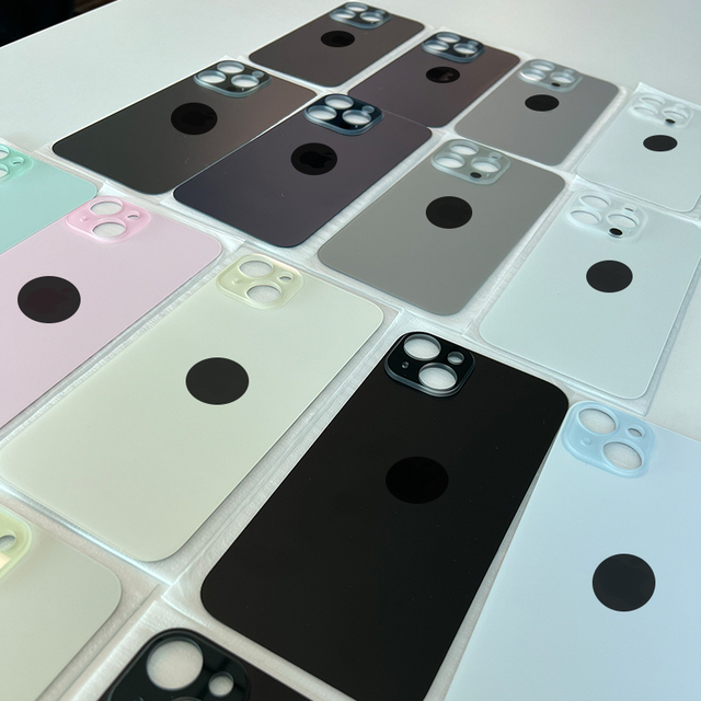 Premium Large Hole Back Glass Cover for iPhone 11 12 Mini 13 14 Plus 15 Pro Max-Bar Design Replacement Repair Parts