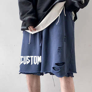 Shorts de sport pour homme avec logo personnalisé, style décontracté et tendance, taille haute élastique, 100% polyester tricoté, imperméable et respirant - Product Image 2