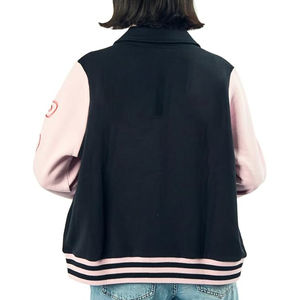 Moda al por mayor chaqueta universitaria para mujer chaqueta de béisbol de bombardero de alta calidad de gran tamaño mezcla de algodón de lana Letterman prendas de vestir exteriores - Product Image 6