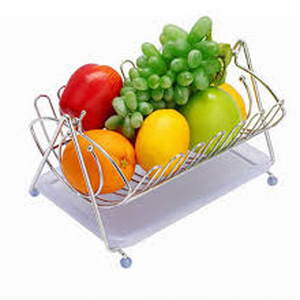 Top Quality Dual Floor Wire Metal Decorative Fruit Basket New Arrival Design Black Finishing Fruit Storage Basket - Product Image 2