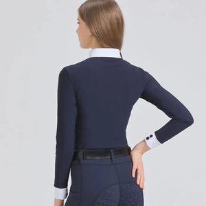 Service OEM ODM Vêtements d'équitation pour femmes à manches longues imprimés extensibles Séchage rapide Léger Compétition équestre Spectacle - Product Image 2