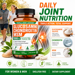 <span class=keywords><strong>Glucosamine</strong></span> Chondroïtine MSM Triple Soutien Articulaire 1500mg Sans Produits d'Origine Marine Mobilité Flexibilité et Confort - Product Image 5