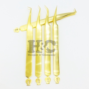 ใหม่แหนบต่อขนตาพลาสม่าสีทองแบบยั่งยืนแหนบเงินกระเป๋าแหนบดีไซน์ขนมิงค์โลโก้สแตนเลส - Product Image 3