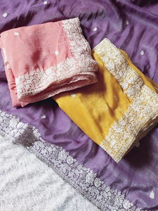 Diseñador indio última exclusiva tela crujiente Saree blusa elegante moda boda fiesta desgaste nupcial mujeres - Product Image 3