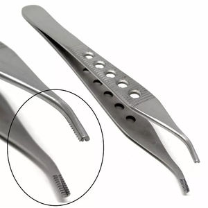 คีมคีบ Adson สำหรับฟันฟัน9x9แบบโค้ง4 75นิ้วคีมหนีบเหล็ก - Product Image 6