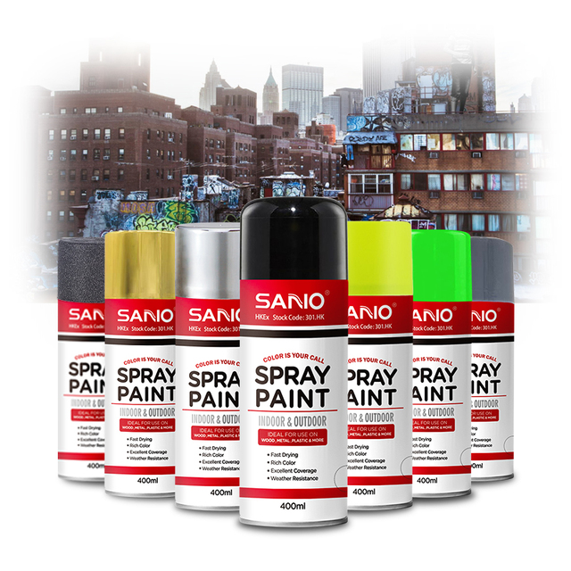 Sanvo China Manufacturer Aerosol Spray Paint Aerosol Car Care Paint 12oz Car Scratch Repair Wholesale Graffiti Spray Paint
