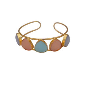 Bracelet en pierre mate plaquée or de haute qualité Bracelet à la mode Design Bracelet Bijoux pour filles et femmes au prix de gros - Product Image 3