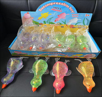 Squishies en caoutchouc souple de 17 cm, canards scintillants, jouets sensoriels anti-stress pour filles et garçons de 14 ans et plus