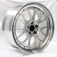 Jantes en alliage d'aluminium forgé classiques argentées en deux parties, 18, 19, 20, 21, 22 pouces, options de personnalisation complètes