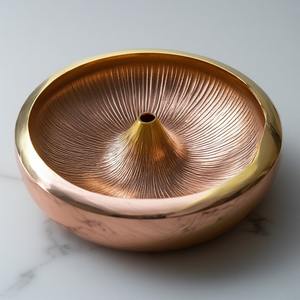 Porte-brûleur d'encens poreux cylindrique en laiton avec diffuseur aromatique découpes pour la libération lente de fumée Art moderne Design antique - Product Image 6