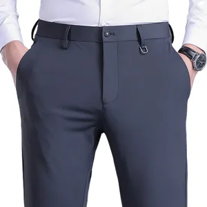 High quality Streetstyle Blank Office Khaki Mens Golf Soft Pants Modern trousers comfortable versatile casual men's trousers
