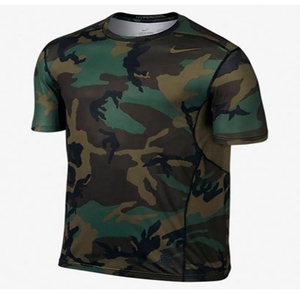 Camiseta personalizada con estampado de camuflaje para hombre Camiseta corta Poliéster/Algodón Tamaño personalizado Servicio OEM Punto personalizado - Product Image 2