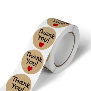 Rollo de 500 Pegatinas Bonitas para Sellado, para Regalos Promocionales, con Mensaje de Agradecimiento Incluido - Product Image 4