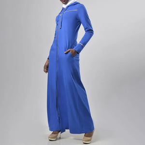 Abaya ouverte en mousseline de soie imprimée de marbre pour femmes musulmanes Taille unique Modeste et simple à motifs de papillons pour toutes les saisons Teint uni - Product Image 4