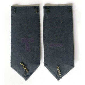 Top Selling High Quality Custom Logo Embroidered Sew-On <b>Fabric</b> Shoulder <b>Board</b> with Safety <b>Pin</b> for Uniform Accessories - Product Image 4