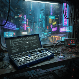 OEM ODM 55 pièces 1/4\" 1/2\" Jeu d'outils à main mécanique en acier au chrome-vanadium avec douilles profondes - Product Image 1