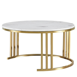 Modern Silver Stainless Steel Frame Rectangular <b>Marble</b> Coffee <b>Table</b> for Bedroom & Living Room Home Furniture - Product Image 4