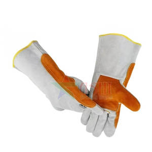 Gants de soudage en cuir de vachette de haute qualité, antidérapants, résistants à la chaleur, pour usage extérieur, personnalisables, fabriqués au Pakistan, vente en gros - Product Image 1