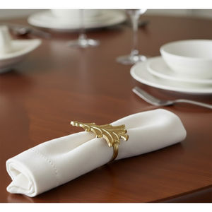 Anneau de serviette en laiton de qualité supérieure, finition dorée, porte-serviettes élégant fait main, décoration de table pour événements formels - Product Image 6