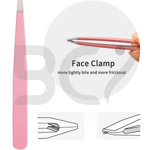 Pince à épiler pour poils incarnés, 4 pièces, en acier inoxydable, à pointe inclinée, durable et facile à nettoyer, couleur rose, nouveau design 2026 - Product Image 4