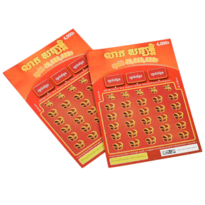 Billets de loterie services d'impression en ligne code unique conception gratuite billets de loterie à gratter chaud personnalisé billets de loterie à gratter - Product Image 3