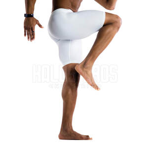 Shorts de compression de fitness pour hommes de haute qualité Conception personnalisée Motif solide mi-coton en ligne Prix de gros Décontracté à vendre - Product Image 2