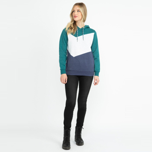 Sudadera con capucha de bloque de color PARA MUJER: Sudadera con capucha elegante y acogedora con diseño de color llamativo, perfecta para atuendos informales - Product Image 1