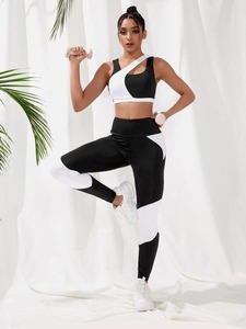 Vêtements de sport deux pièces ensemble femmes sans couture Yoga Leggings et soutien-gorge ensembles Fitness sport Gym vêtements d'entraînement - Product Image 4