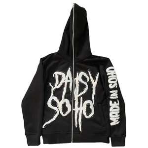 OEM personalizado 100% algodón de peso pesado Full-Zip Hoodie para hombres cara completa de gran tamaño 3D Puff estampado ácido lavado recortado ropa de invierno - Product Image 2