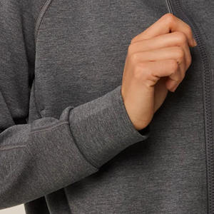 Logotipo personalizado invierno nuevas mujeres cómodo cálido recortado Top Sudadera con capucha Yoga desgaste chaqueta con capucha cremallera suéter correr Fitness chaqueta - Product Image 5