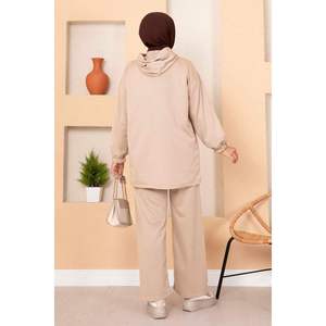 Conjunto de 2 piezas con capucha de dos hilos Logotipo personalizable Estilo acampanado para mujer. Nuevas tallas XS XXS XL para las estaciones de verano e invierno - Product Image 1