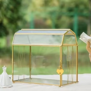 Mini Caja de Anillos de Vidrio con Diseño Geométrico para Anillos de Boda, Collares/Aretes, Último Estilo - Product Image 3