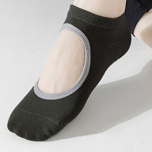Calcetines de Yoga Antideslizantes para Mujer, Diseño OEM, de Algodón, con Silicona Antideslizante, para Pilates, con Logotipo Personalizado, para Entrenamiento en Estudio y Deportes - Product Image 3