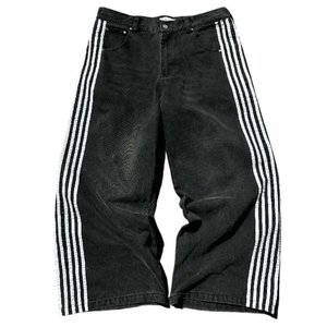 สตรีทแวร์กางเกงยีนส์ขายาวสำหรับผู้ชายกางเกงผ้ายีนส์ยืดทรงพอดีตัวปักลายสไตล์ย้อนยุคสำหรับฤดูใบไม้ร่วง2025 - Product Image 3