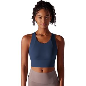 Cropped <b>Padded</b> Tank <b>Tops</b> Sports <b>Vests</b> for Women's Lightweight Breathable Yoga Sports Bra for Women - Product Image 5