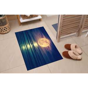 Alfombra con Diseño de Paisaje Marino, Alfombra con Diseño de Luna, Alfombra Contemporánea con Paisaje Marino, Alfombra Estampada, Alfombra Suave No Tejida - Product Image 5