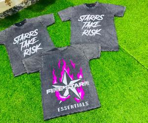 Axit rửa bông quá khổ T-Shirt phía trước và trở lại Logo là lớn dtf in ấn quần áo hàng đầu nhà sản xuất chỉ Tansy ngành công nghiệp - Product Image 6