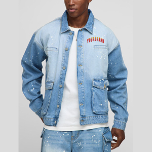 Chaqueta Vaquera Personalizada de Moda, Estilo Vintage, para Hombre, Informal, de Invierno, Color Sólido, Transpirable, Estilo Urbano - Product Image 6