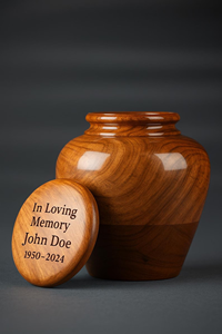 Urna de palisandro artesanal para cenizas humanas Premium Memorial Keepsake Premium Caja de urna de madera para adultos - Product Image 2