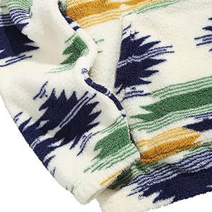 Sudadera con capucha de lana para hombre, sudaderas de lana con cremallera de cuarto personalizadas OEM, sudaderas de Sherpa con diseño de cremallera 1/4 - Product Image 3