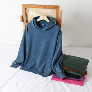 Usine de haute qualité en gros Logo personnalisé 400gsm mélange de coton unisexe surdimensionné goutte épaule lavé à l'acide sweats à capuche pour hommes - Product Image 3