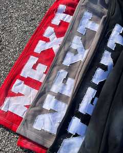 Survêtement pour homme de haute qualité 2026, personnalisé, imprimé de strass, motif de lettres personnalisé, appliqué coupé et cousu, broderie, effet usé - Product Image 5