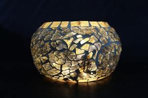 New Arrival Available Round <b>Candle</b> Jar Glass <b>Crackle</b> Mosaic <b>Candle</b> Holder Tea Light Holder Votive Best for Home Decoration - Product Image 3
