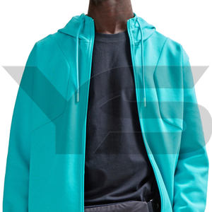 Sweats à capuche à fermeture éclair 100% coton lourd de luxe pour hommes, impression bouffante, logo personnalisé, livraison rapide, vêtements de rue pour l'hiver - Product Image 5