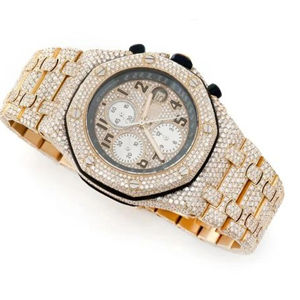 Hand Made Brilliant HipHop Fully Iced Out Round Dial Wrist <b>Watch</b> New Customized Design VVS Clarity Moissanite Diamond <b>Mens</b> <b>Watch</b> - Product Image 2