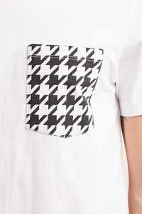 T-shirt pour homme en coton avec logo personnalisé OEM, motif tricoté, décontracté, manches courtes, blanc, avec étiquette de logo imprimée - Product Image 4