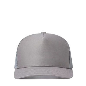 Gorras de Camionero Deportivas de 6 Paneles de Alta Calidad, Color Gris, Visera Informal, Gorra de Béisbol de Media Malla Ajustable para Hombre y Mujer - Product Image 1