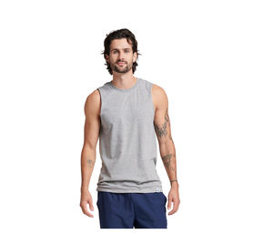 Ensembles pour hommes T-shirt sans manches deux pièces à bords bruts avec short de survêtement délavé à l'acide ensembles de shorts et t-shirts personnalisés pour hommes - Product Image 1